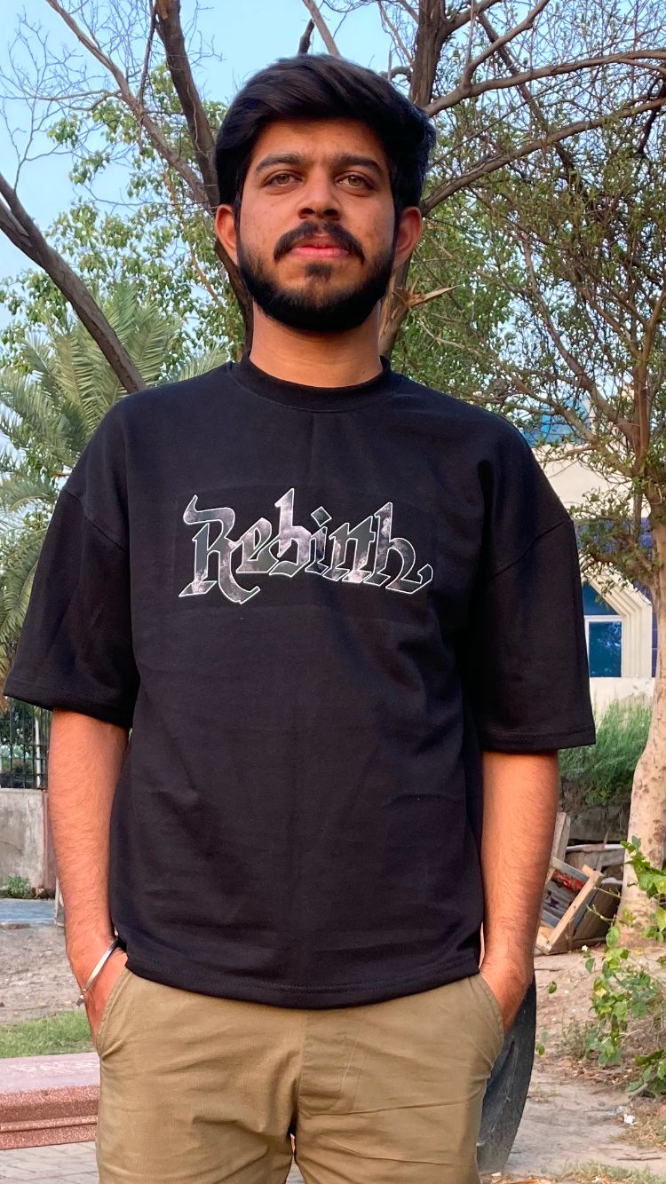 BLACK Oversized Tee DTF