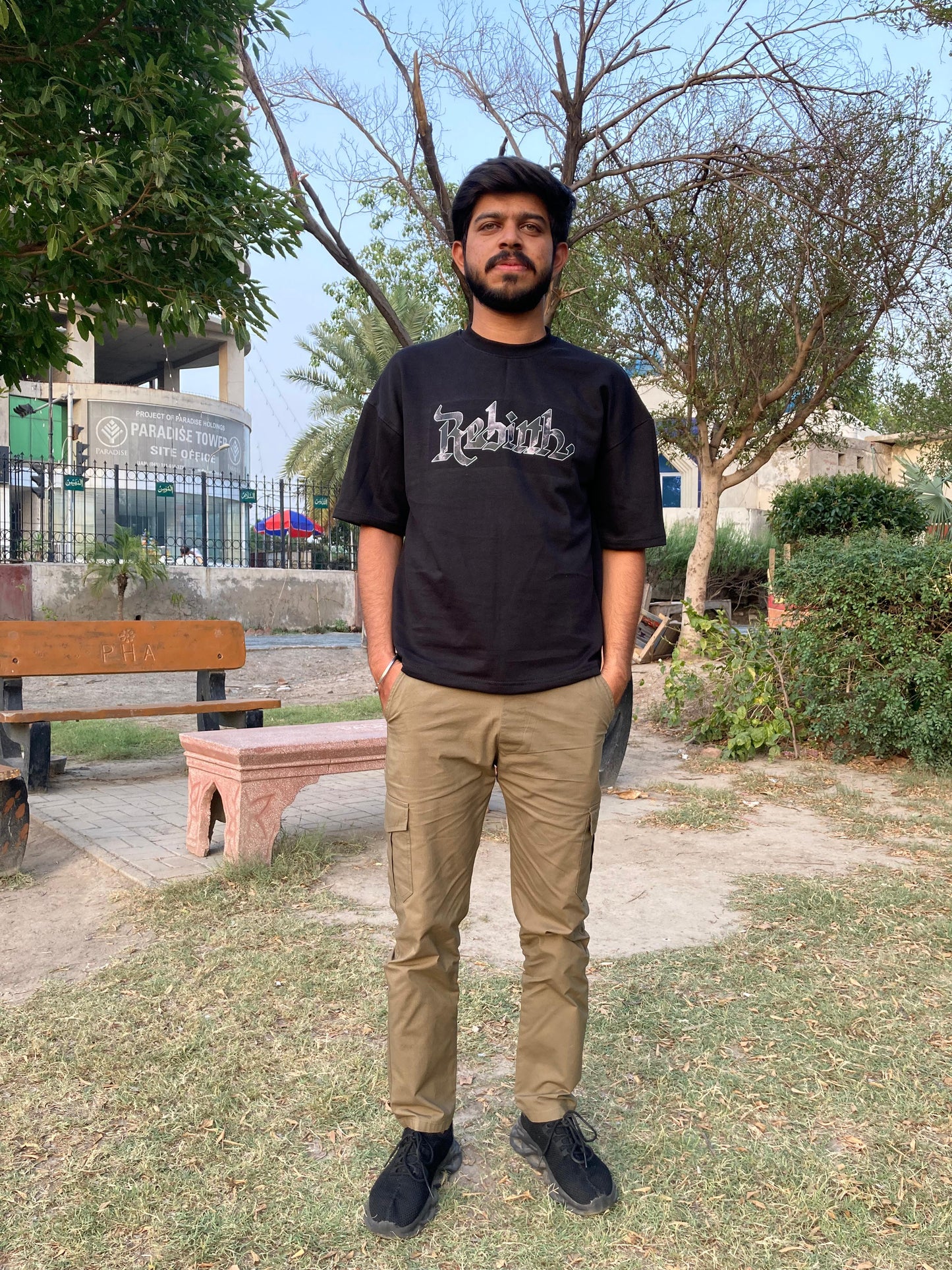 BLACK Oversized Tee DTF