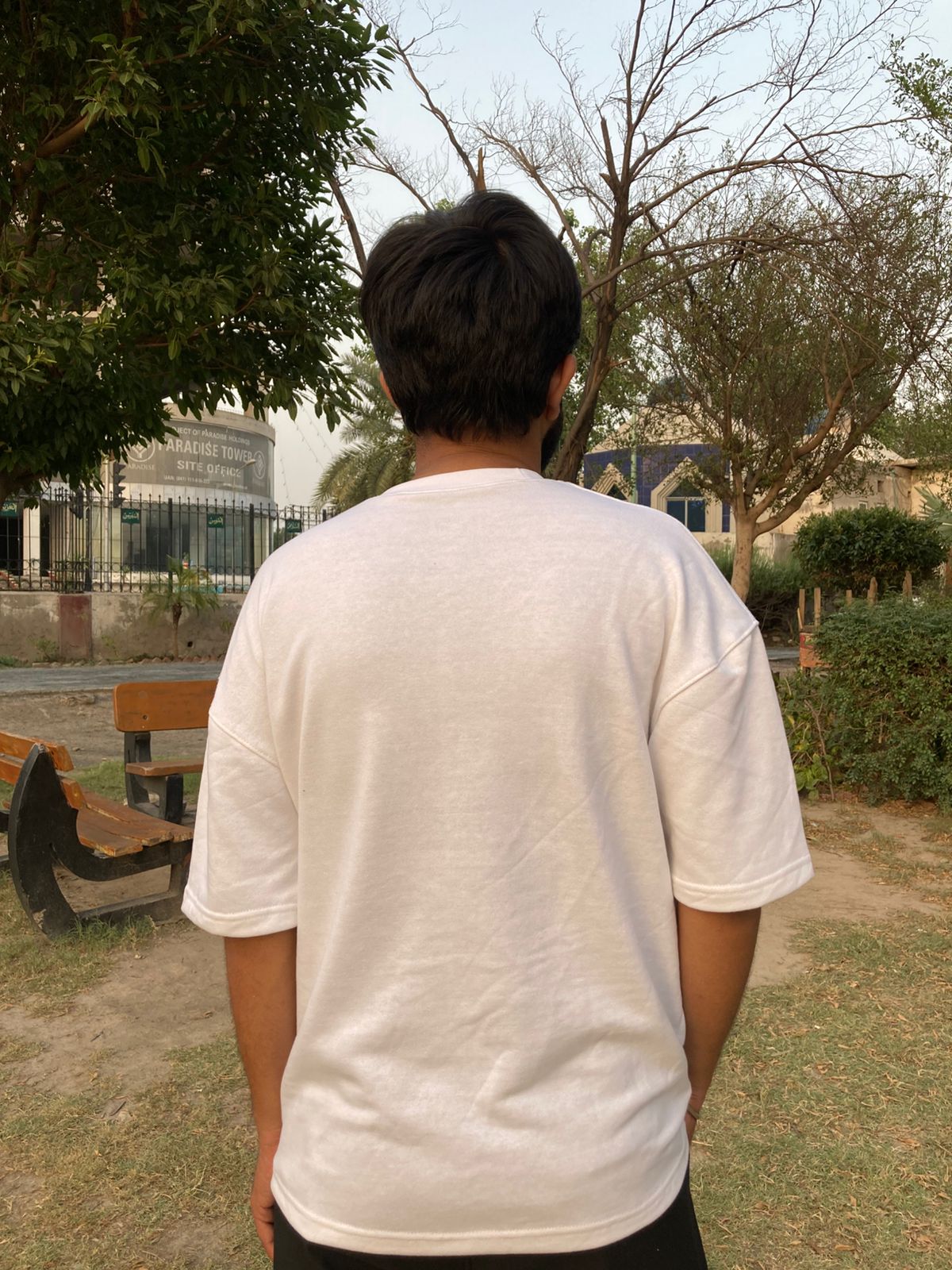White oversized Tee DTF