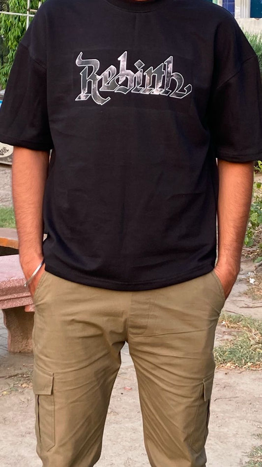 BLACK Oversized Tee DTF