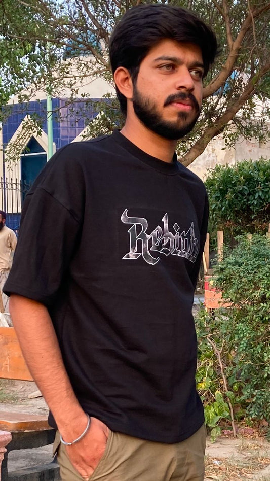BLACK Oversized Tee DTF